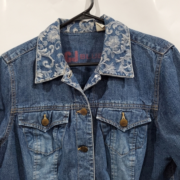 C J Blue Jackets & Blazers - Denim Oversized Jacket Size M 💙 Yellowstone Wardrobe Western Jean